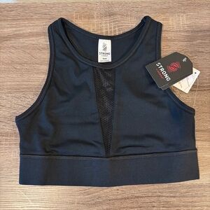Strong by Zumba Women’s Black Crushin’ It High Neck Sports Bra - Small